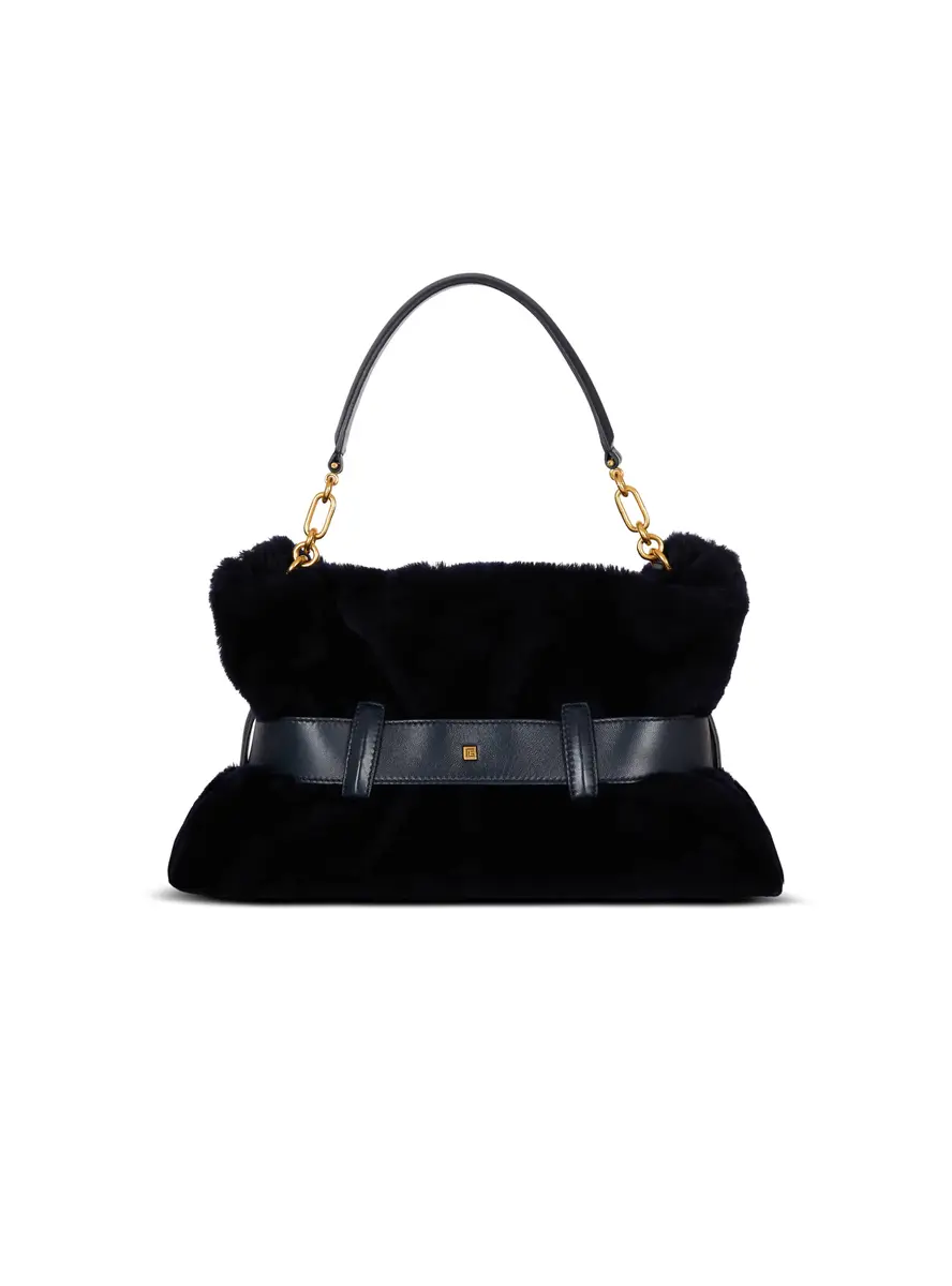 Balmain Medium Anthem bag in shearling | Thumbnail 4 Balmain Medium Anthem bag in shearling | Thumbnail 4