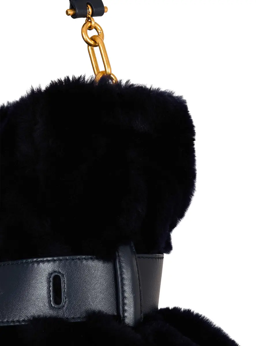 Balmain Medium Anthem bag in shearling | Thumbnail 6 Balmain Medium Anthem bag in shearling | Thumbnail 6