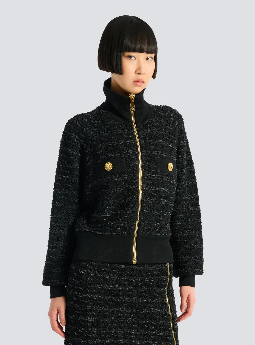 Balmain Tweed bomber jacket | Thumbnail 4