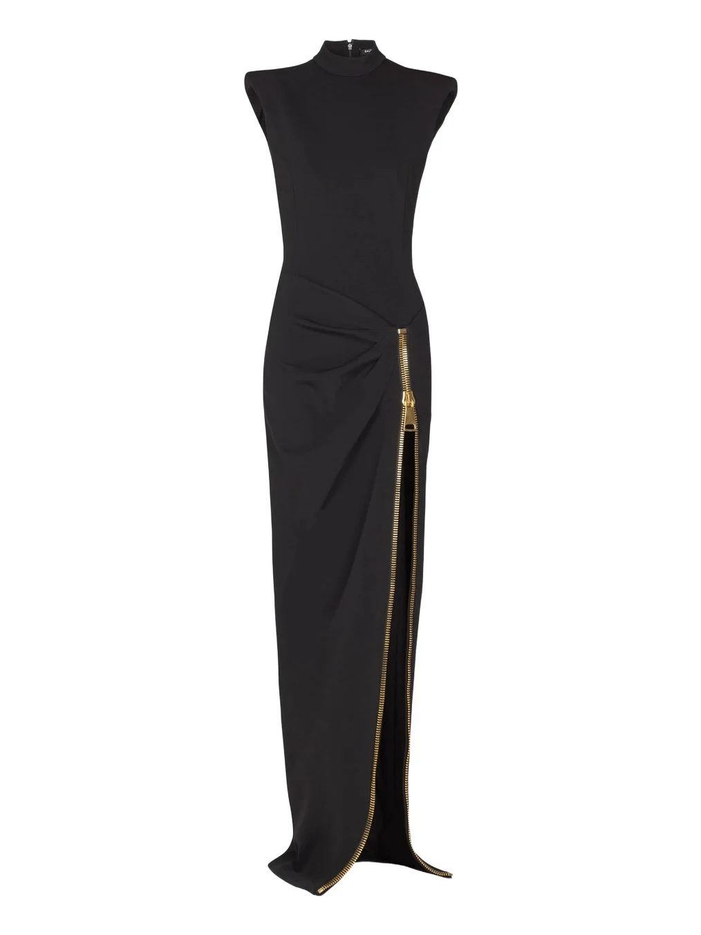Long jersey dress with leg slit Long jersey dress with leg slit