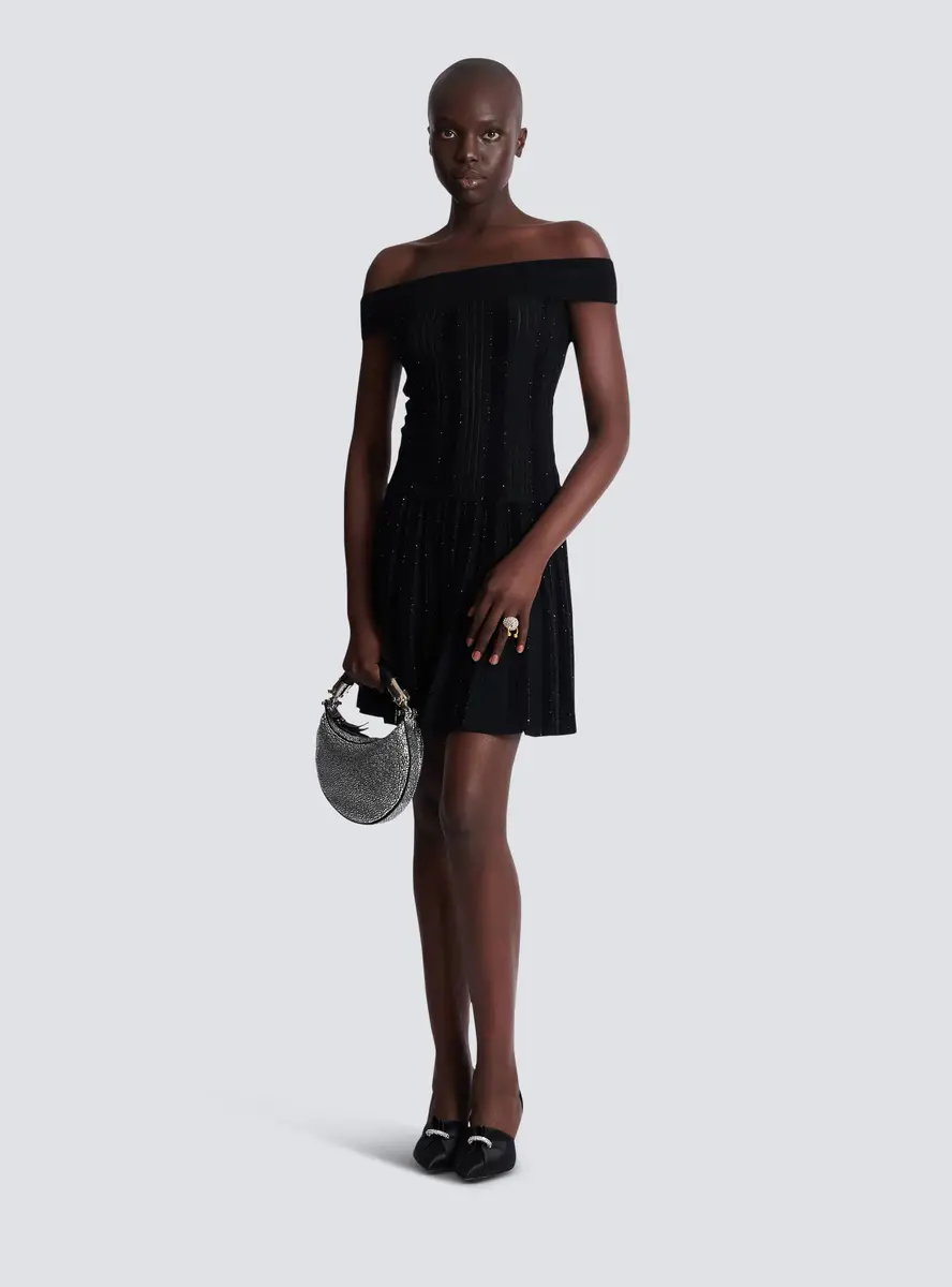 Balmain Off-the-shoulder glitter knit top | Thumbnail 2 Balmain Off-the-shoulder glitter knit top | Thumbnail 2