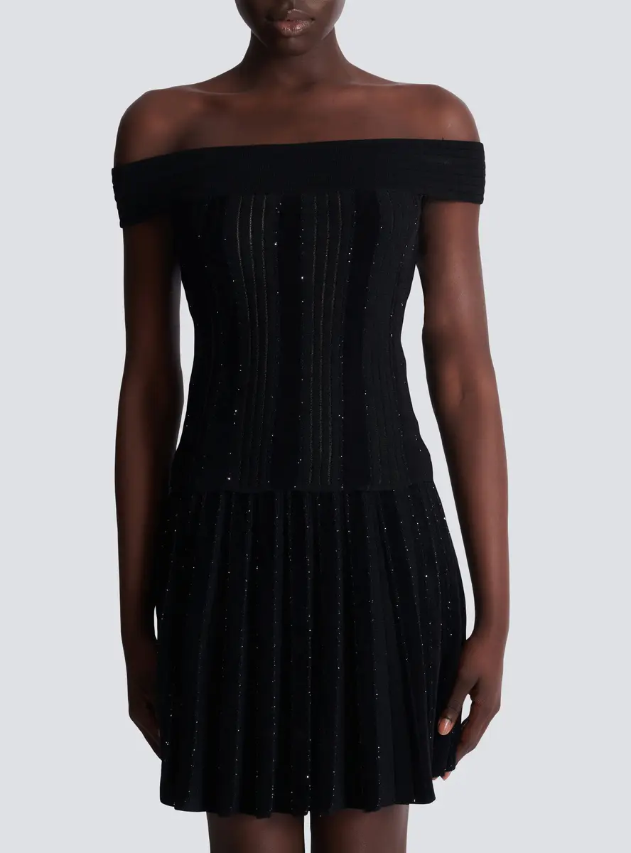 Balmain Off-the-shoulder glitter knit top | Thumbnail 7 Balmain Off-the-shoulder glitter knit top | Thumbnail 7