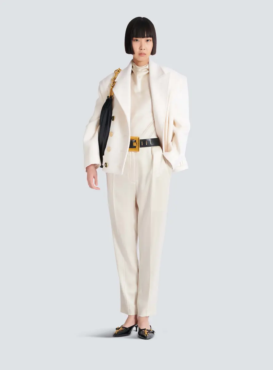 Balmain High-waisted silk trousers | Thumbnail 2 Balmain High-waisted silk trousers | Thumbnail 2