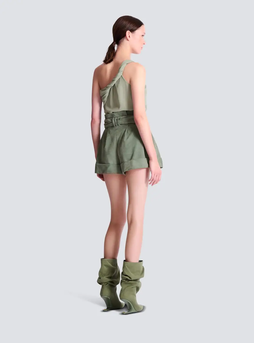 Balmain Suede high-waisted shorts | Thumbnail 4 Balmain Suede high-waisted shorts | Thumbnail 4