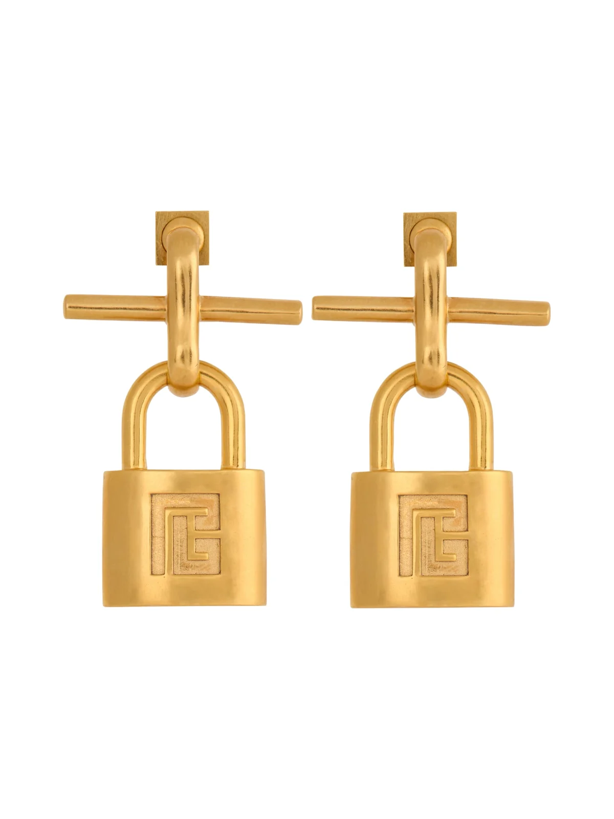 Brass Pulse padlock earrings Brass Pulse padlock earrings