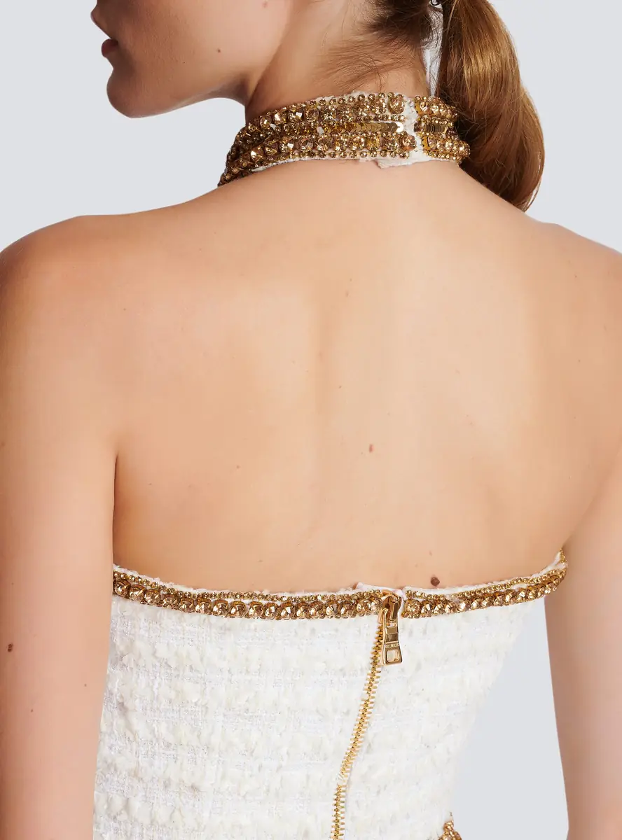 Balmain Embroidered tweed crop top | Thumbnail 5 Balmain Embroidered tweed crop top | Thumbnail 5