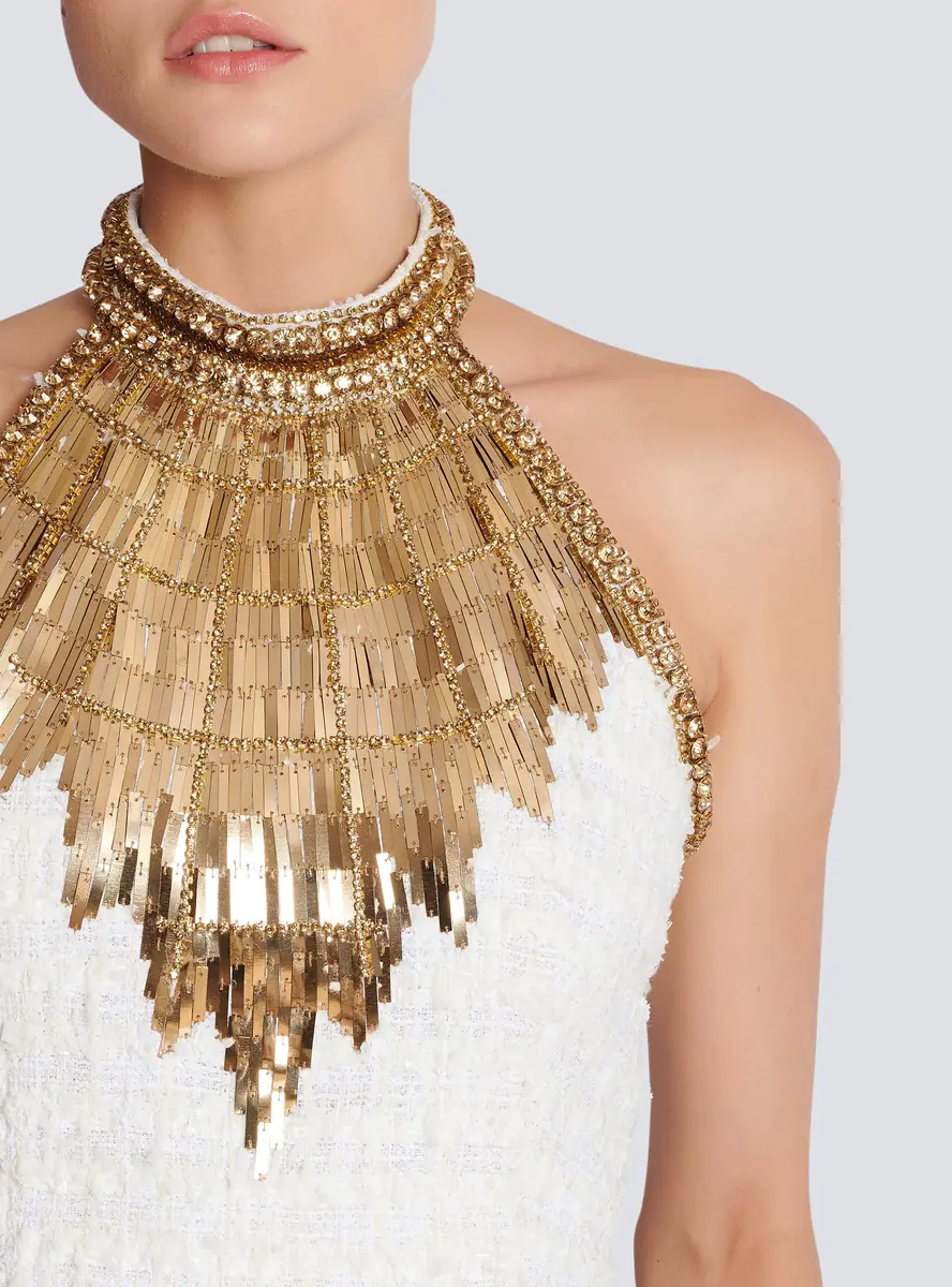 Balmain Embroidered tweed crop top | Thumbnail 6 Balmain Embroidered tweed crop top | Thumbnail 6