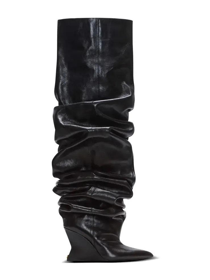Balmain Wedge thigh-high boots