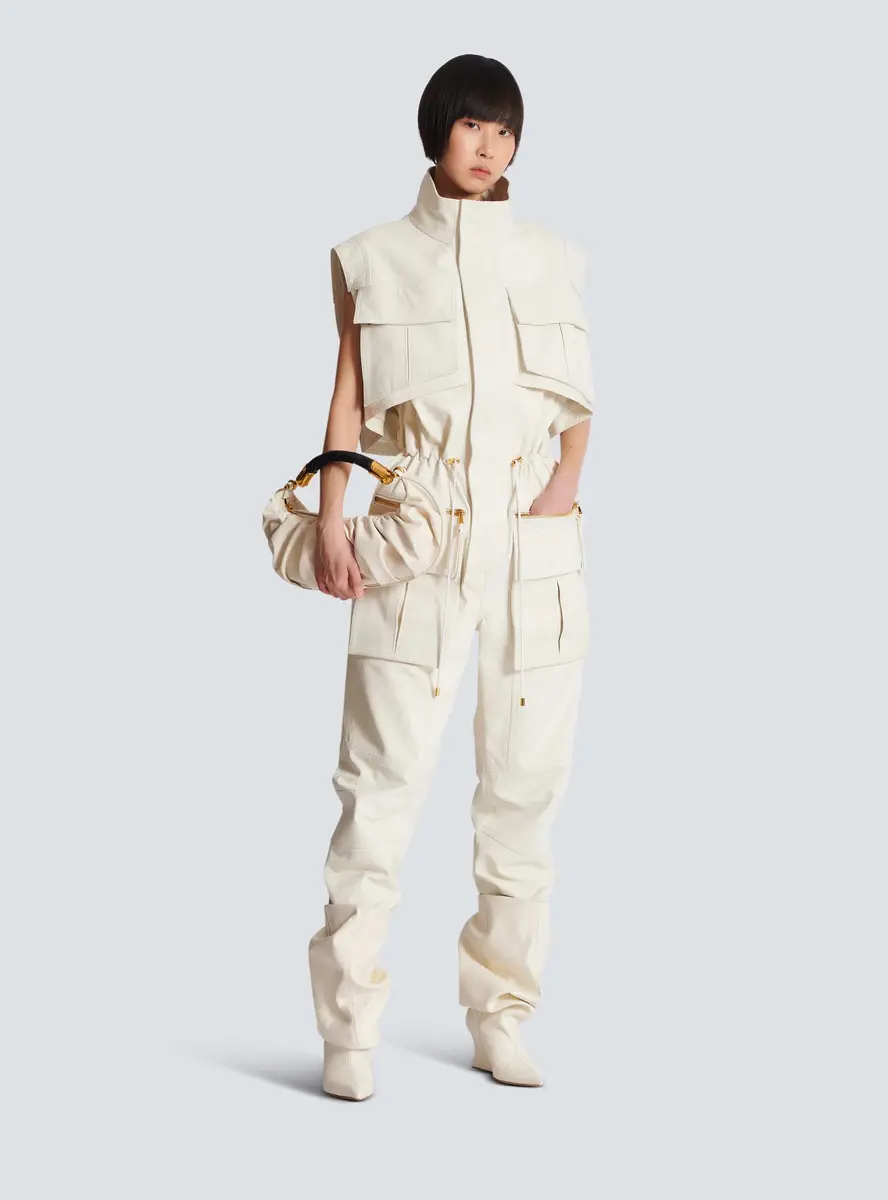 Balmain Sleeveless lambskin jumpsuit | Thumbnail 2 Balmain Sleeveless lambskin jumpsuit | Thumbnail 2