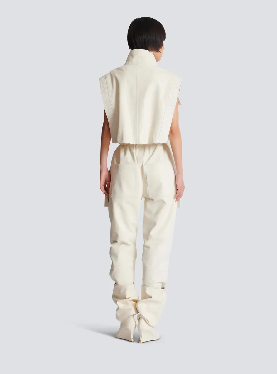 Balmain Sleeveless lambskin jumpsuit | Thumbnail 4 Balmain Sleeveless lambskin jumpsuit | Thumbnail 4