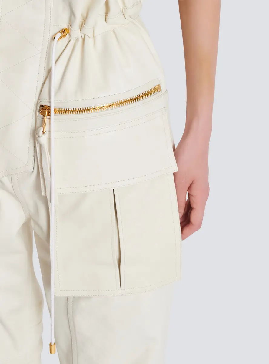 Balmain Sleeveless lambskin jumpsuit | Thumbnail 5 Balmain Sleeveless lambskin jumpsuit | Thumbnail 5