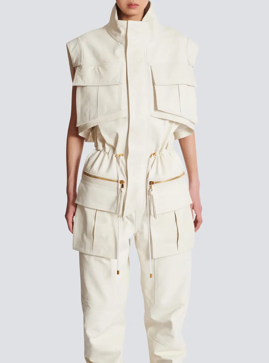 Balmain Sleeveless lambskin jumpsuit | Thumbnail 8 Balmain Sleeveless lambskin jumpsuit | Thumbnail 8