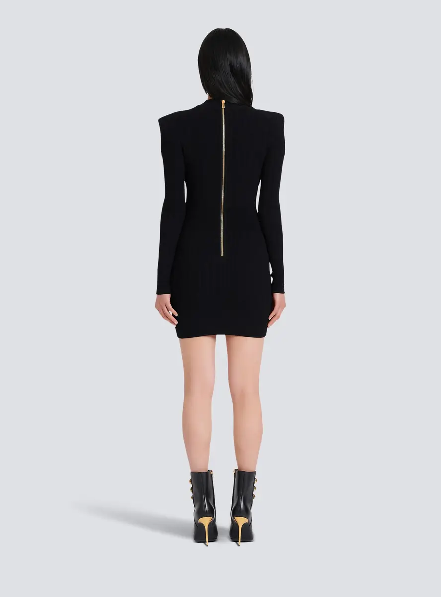 Balmain Short knitted dress with gold buttons | Thumbnail 4 Balmain Short knitted dress with gold buttons | Thumbnail 4
