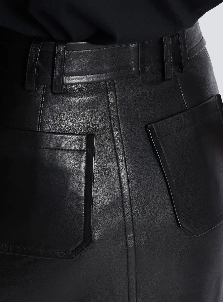 Balmain Short lambskin skirt | Thumbnail 6 Balmain Short lambskin skirt | Thumbnail 6