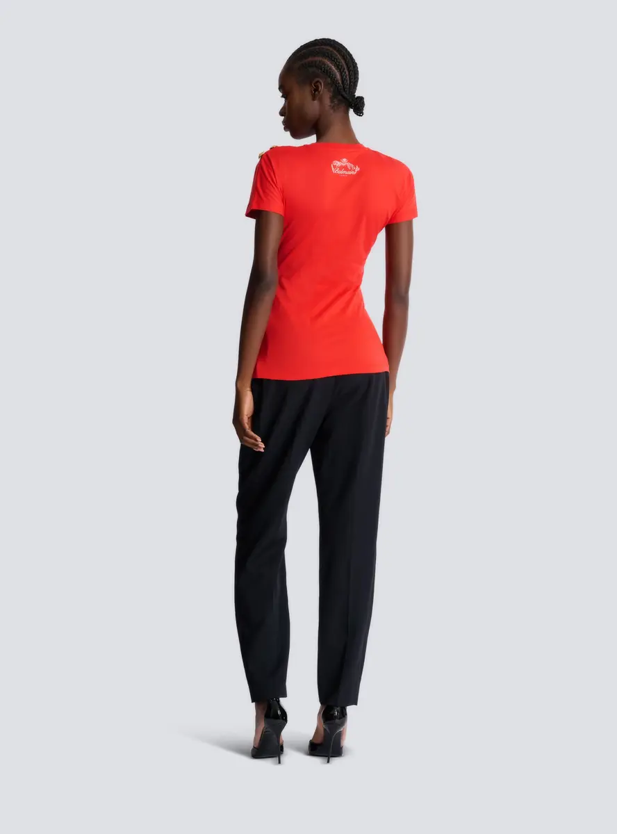 Balmain Short-sleeved draped jersey T-shirt | Thumbnail 4 Balmain Short-sleeved draped jersey T-shirt | Thumbnail 4