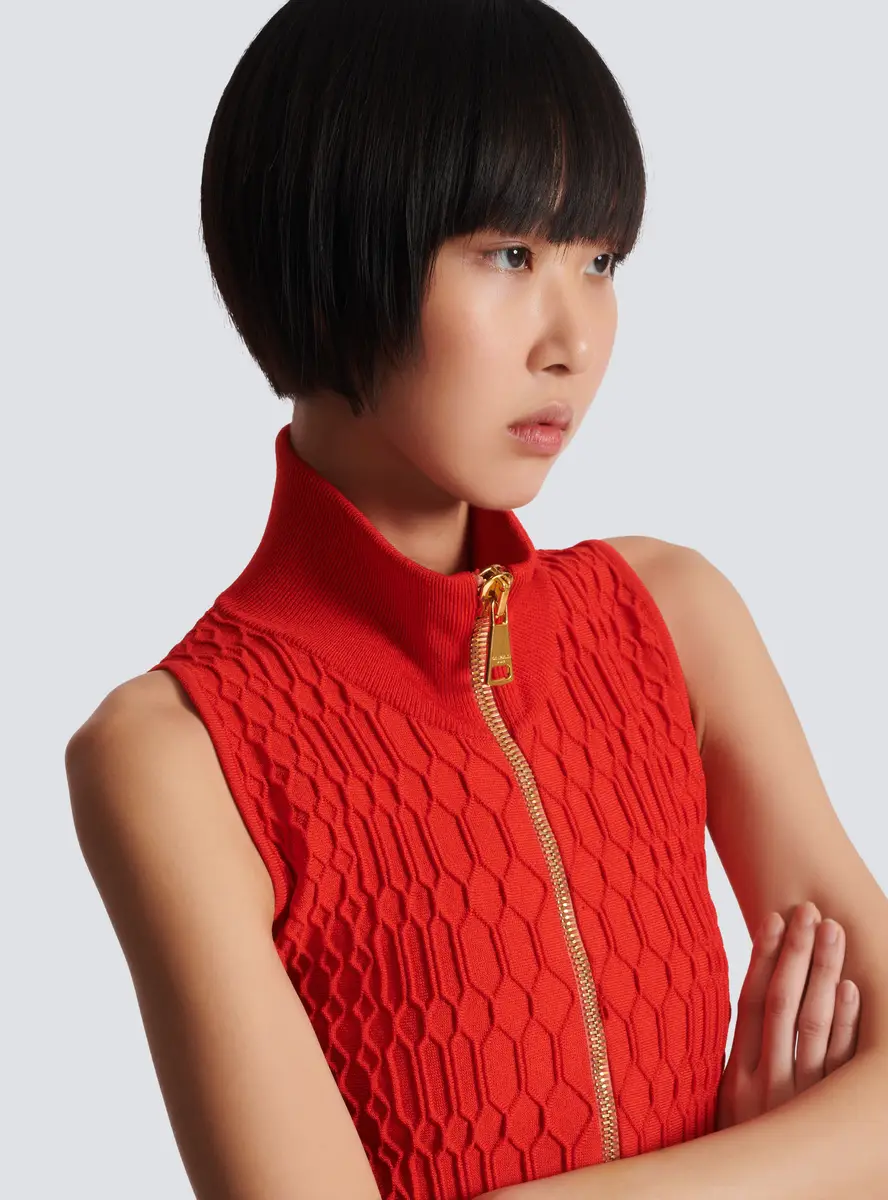 Balmain Sleeveless crocodile-knit top | Thumbnail 6 Balmain Sleeveless crocodile-knit top | Thumbnail 6