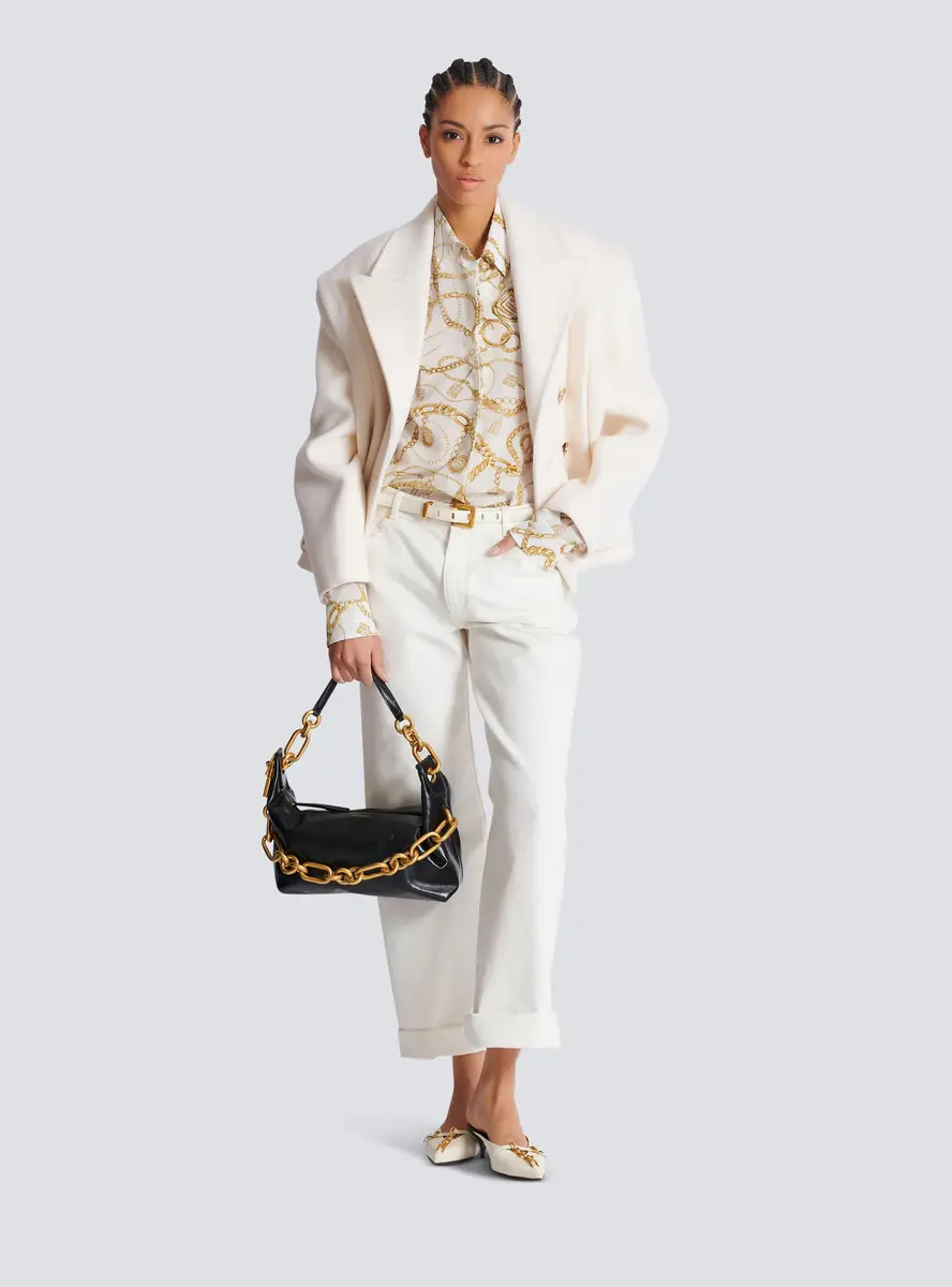 Balmain Printed silk shirt with Chains pattern | Thumbnail 2 Balmain Printed silk shirt with Chains pattern | Thumbnail 2