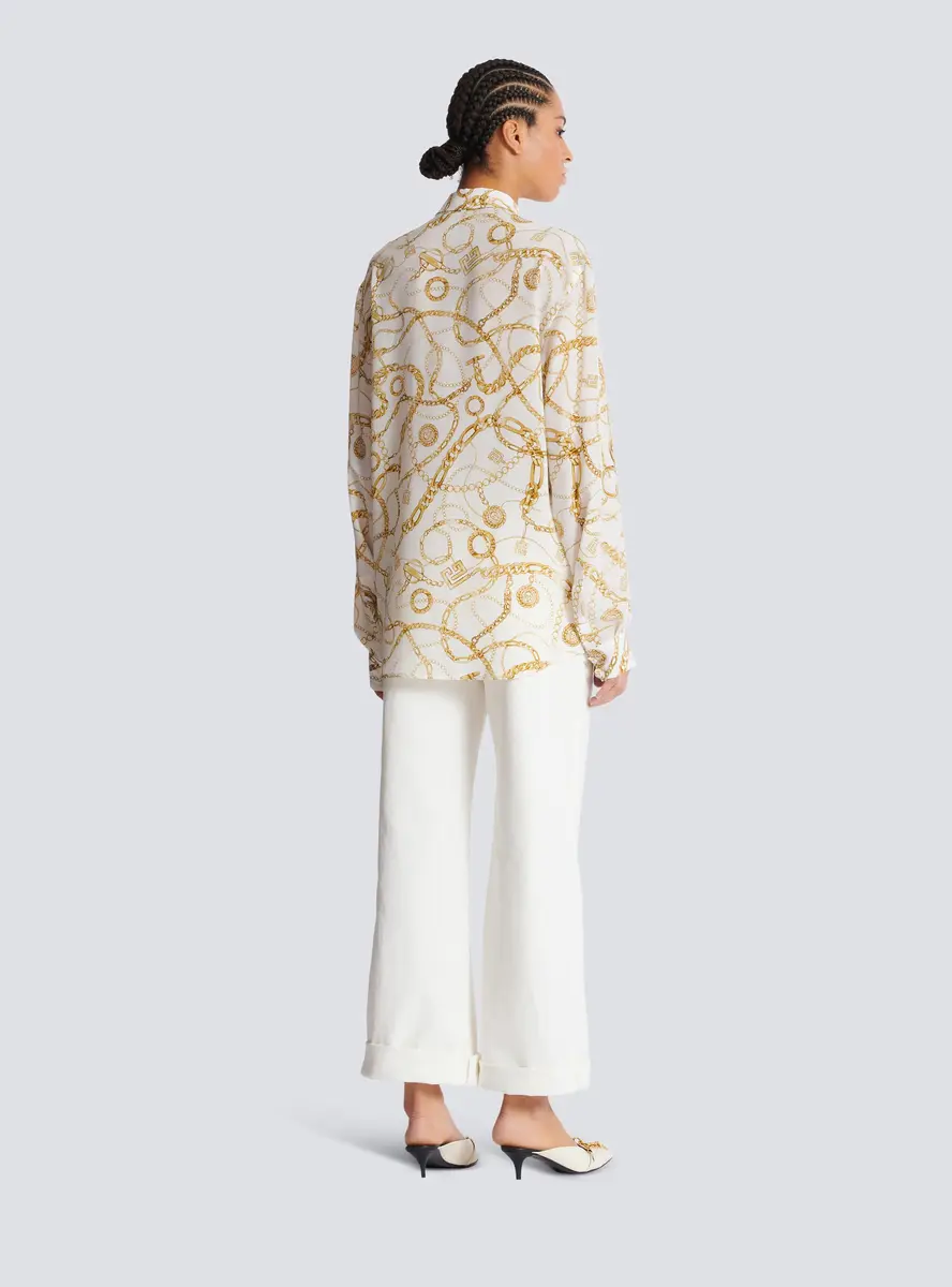 Balmain Printed silk shirt with Chains pattern | Thumbnail 4 Balmain Printed silk shirt with Chains pattern | Thumbnail 4