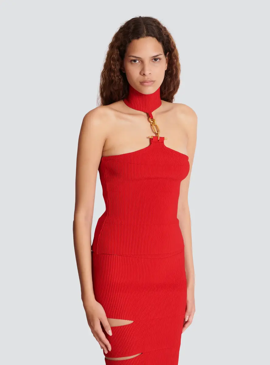 Balmain Sleeveless knit top with embellished detail | Thumbnail 6 Balmain Sleeveless knit top with embellished detail | Thumbnail 6