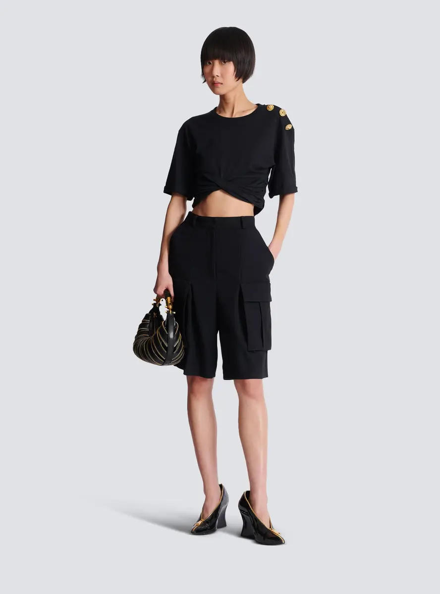 Balmain Bermuda shorts in grain de poudre wool | Thumbnail 2 Balmain Bermuda shorts in grain de poudre wool | Thumbnail 2