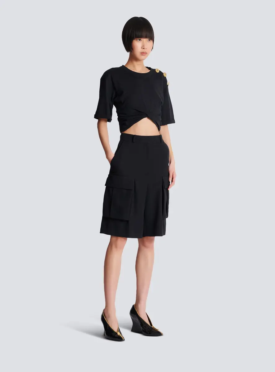 Balmain Bermuda shorts in grain de poudre wool | Thumbnail 3 Balmain Bermuda shorts in grain de poudre wool | Thumbnail 3