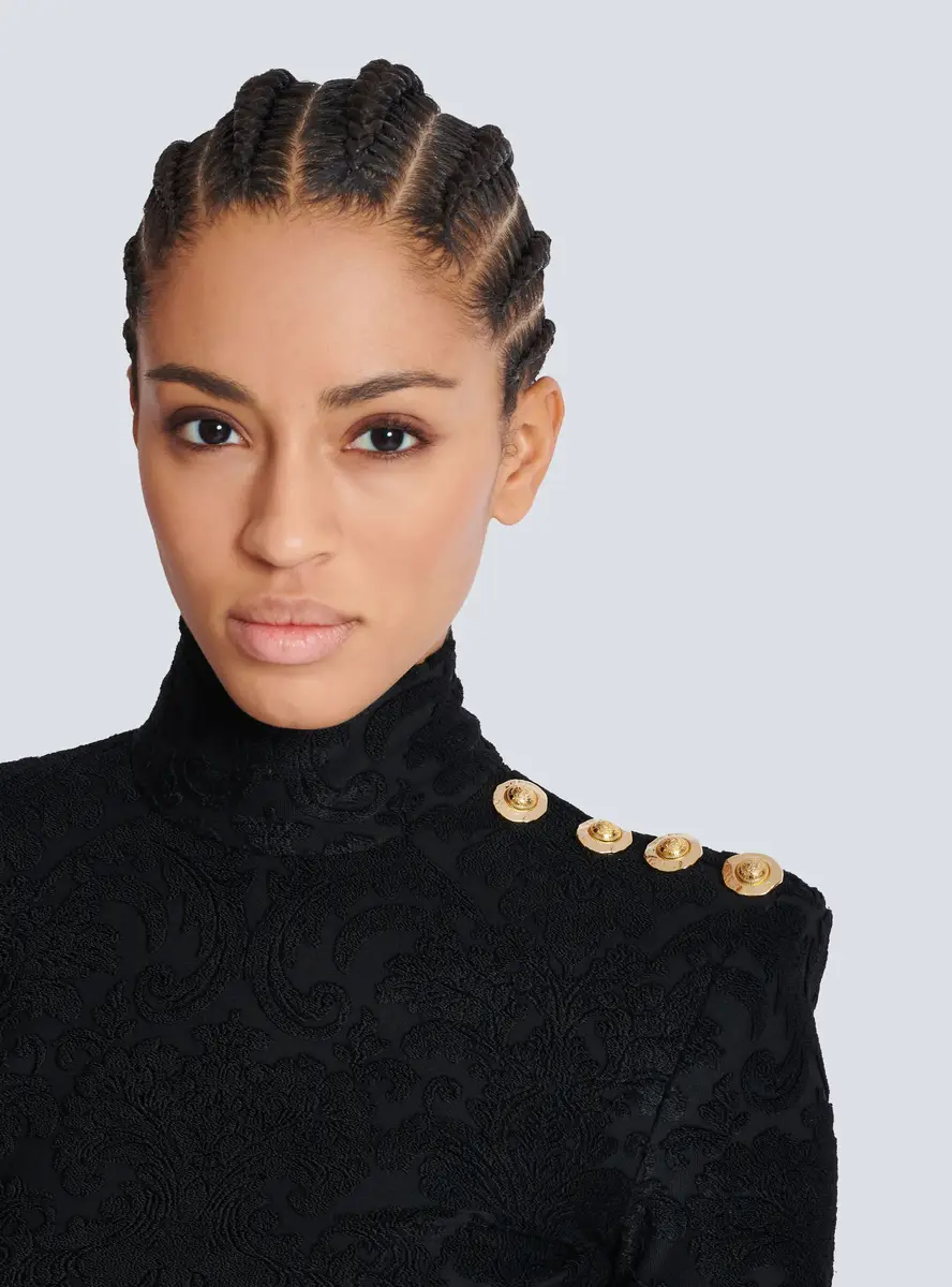 Balmain Baroque pattern long-sleeved top | Thumbnail 6 Balmain Baroque pattern long-sleeved top | Thumbnail 6