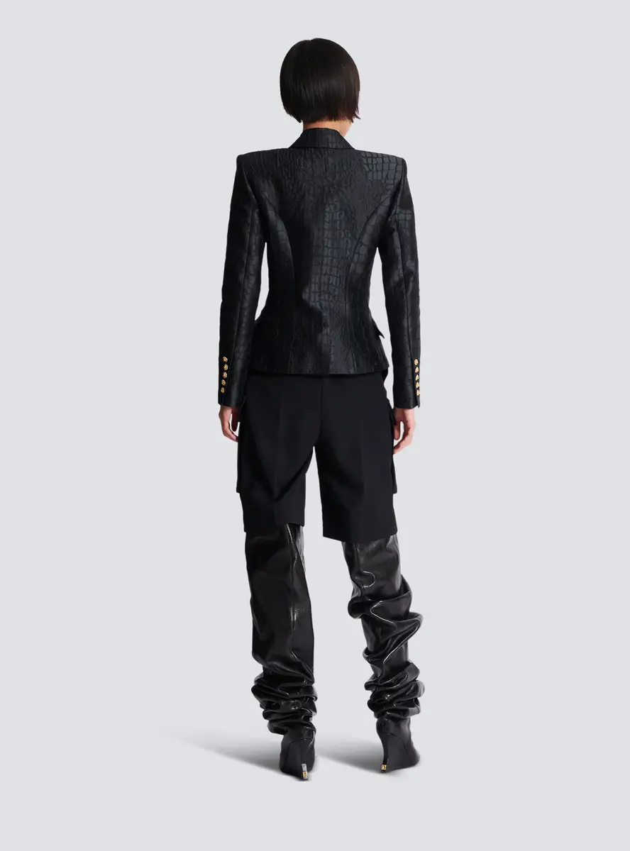 Balmain 6-buttons jacket in crocodile jacquard | Thumbnail 4 Balmain 6-buttons jacket in crocodile jacquard | Thumbnail 4