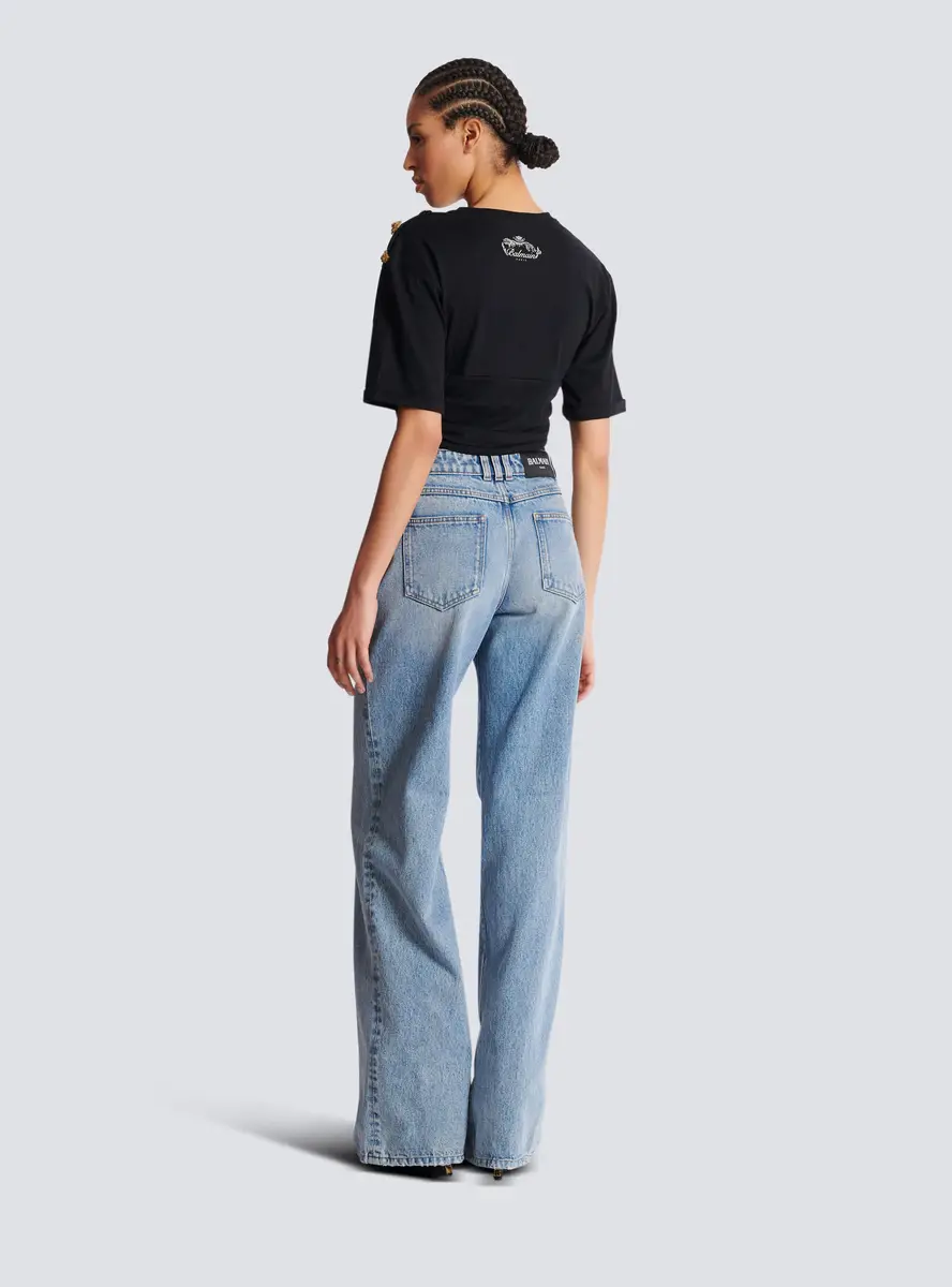 Balmain Straight-leg faded denim jeans | Thumbnail 4 Balmain Straight-leg faded denim jeans | Thumbnail 4