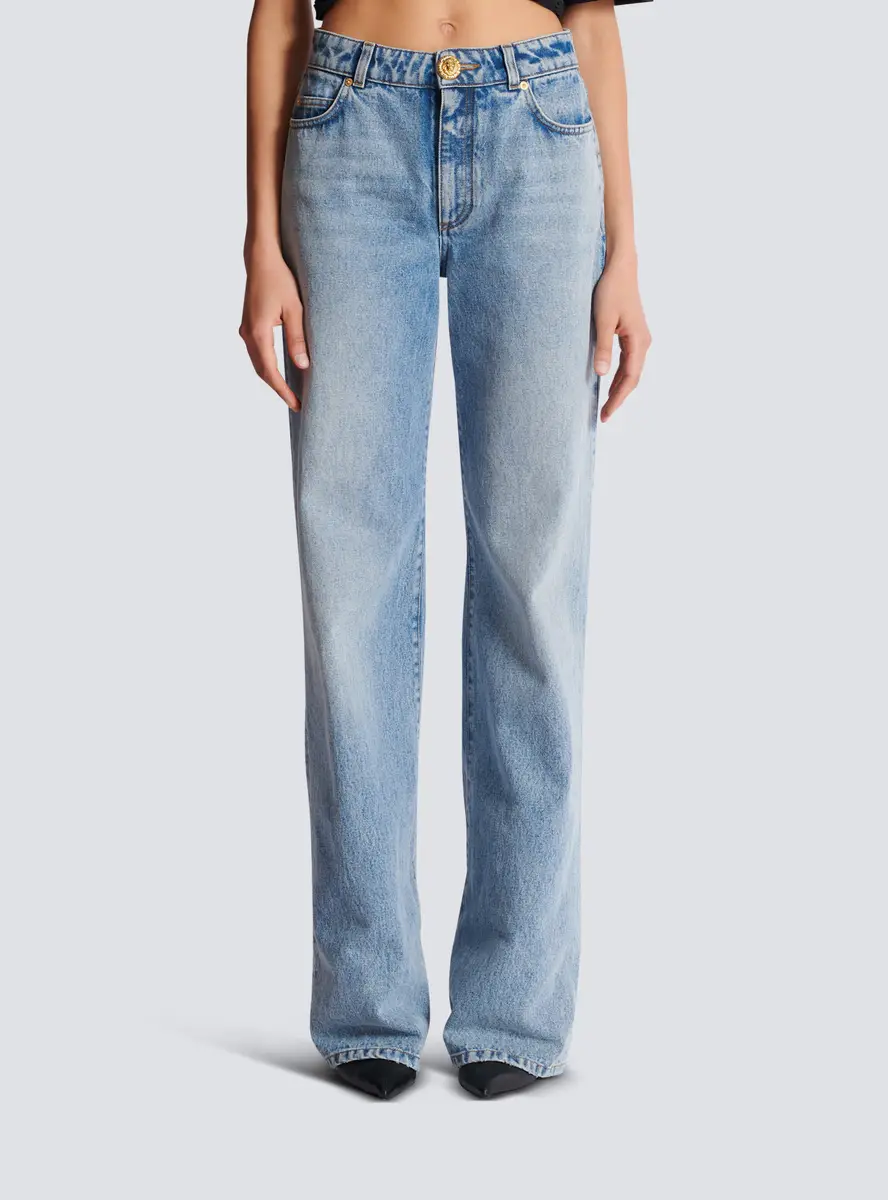 Balmain Straight-leg faded denim jeans | Thumbnail 8 Balmain Straight-leg faded denim jeans | Thumbnail 8
