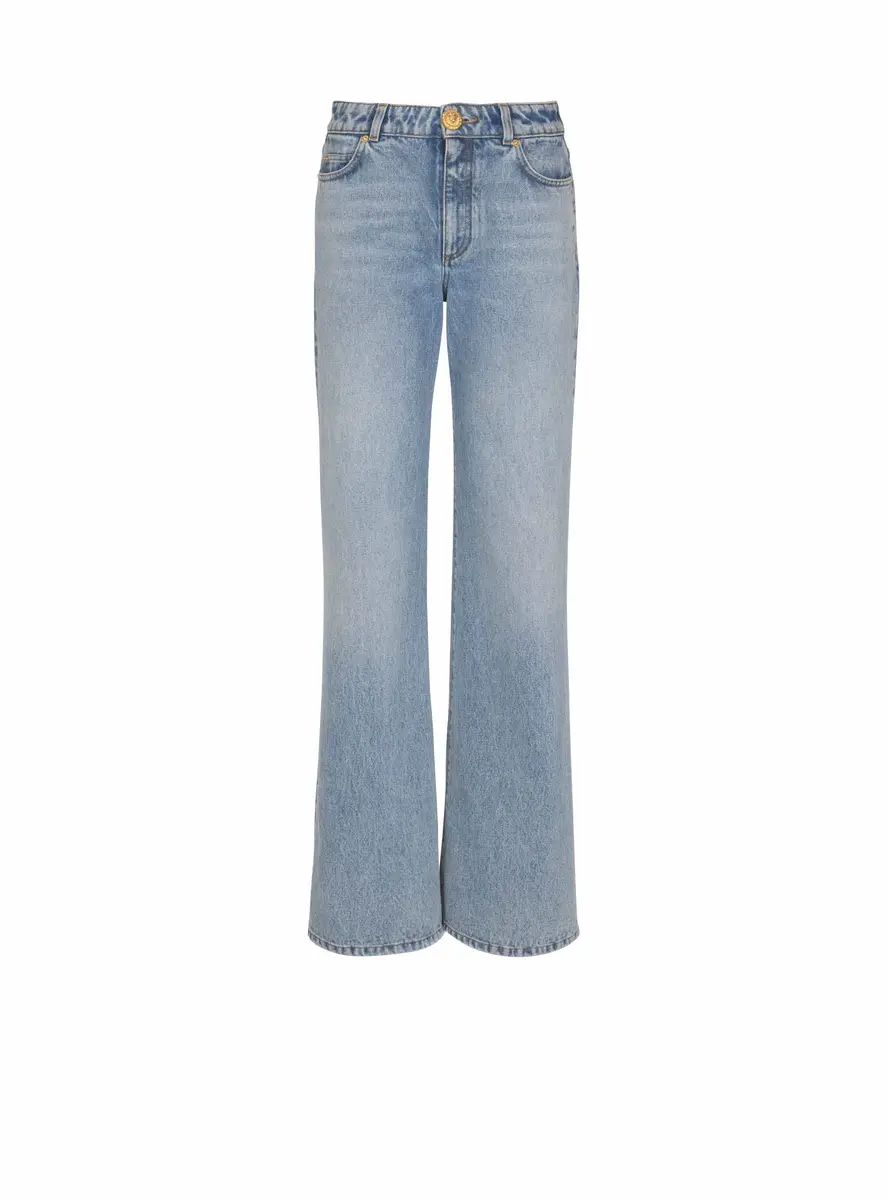 Balmain Straight-leg faded denim jeans