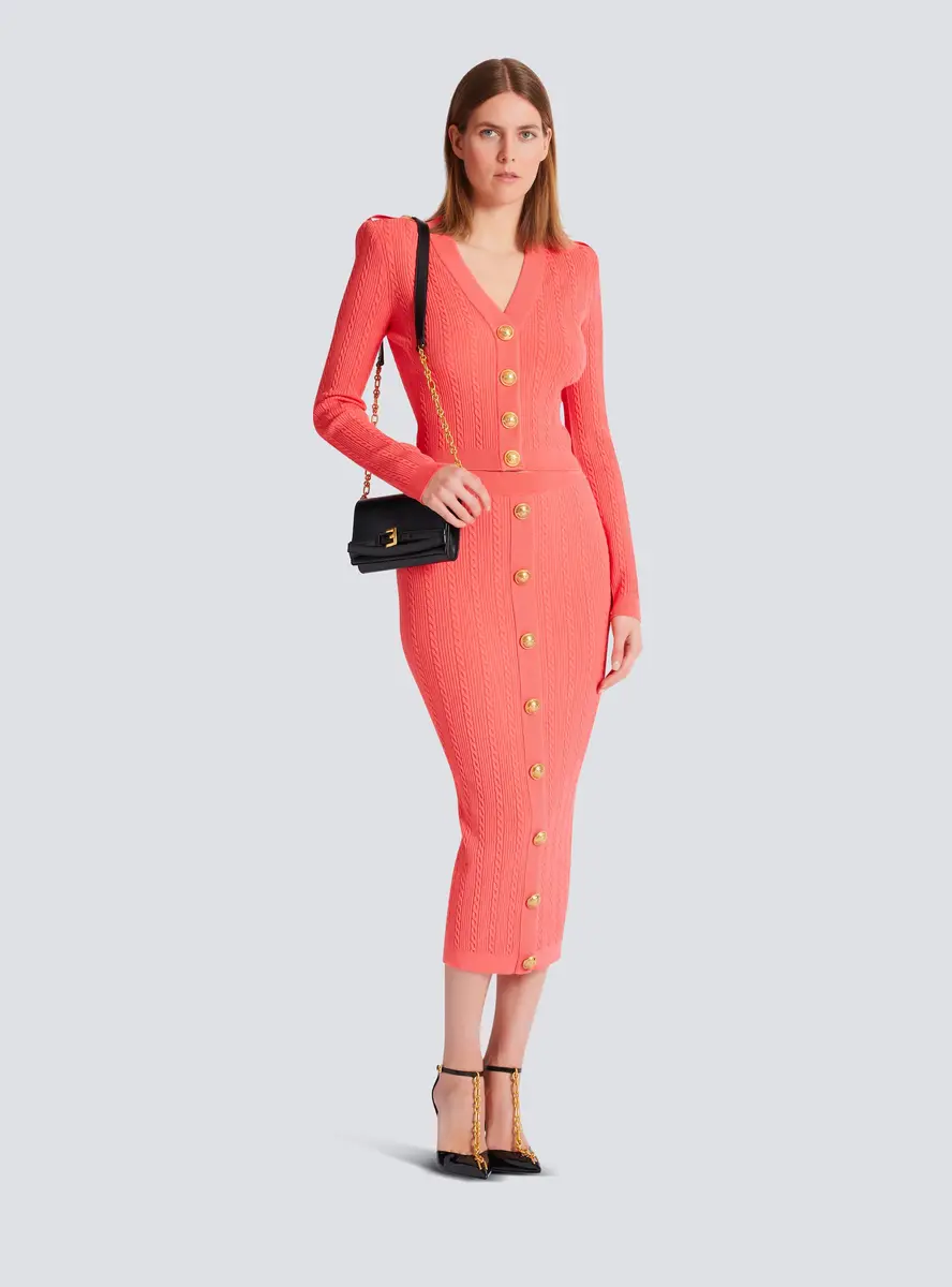 Balmain Cable-knit midi skirt | Thumbnail 2 Balmain Cable-knit midi skirt | Thumbnail 2