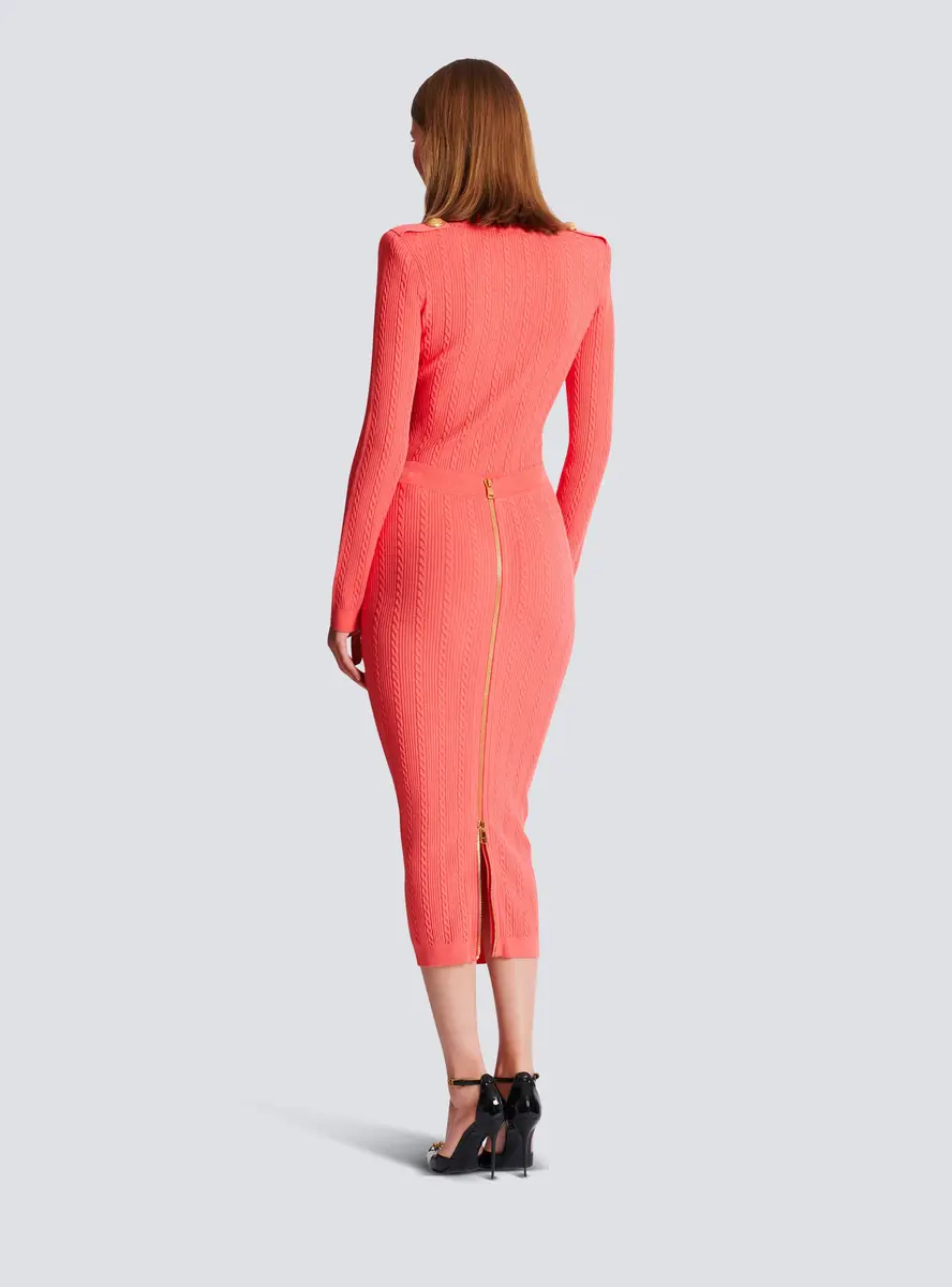 Balmain Cable-knit midi skirt | Thumbnail 4 Balmain Cable-knit midi skirt | Thumbnail 4
