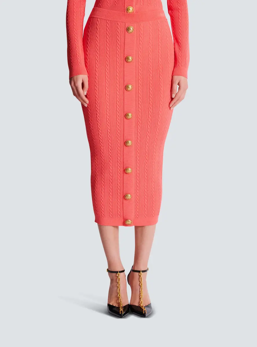 Balmain Cable-knit midi skirt | Thumbnail 8 Balmain Cable-knit midi skirt | Thumbnail 8