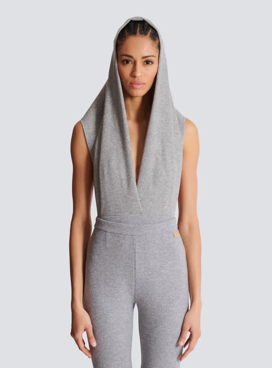 Balmain Draped bodysuit with hood | Thumbnail 7 Balmain Draped bodysuit with hood | Thumbnail 7