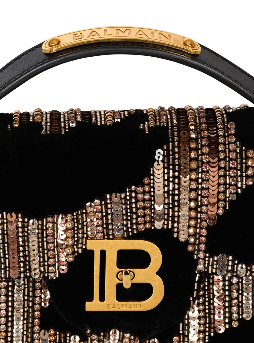 Balmain B-Buzz Dynasty bag in embroidered velvet | Thumbnail 5 Balmain B-Buzz Dynasty bag in embroidered velvet | Thumbnail 5