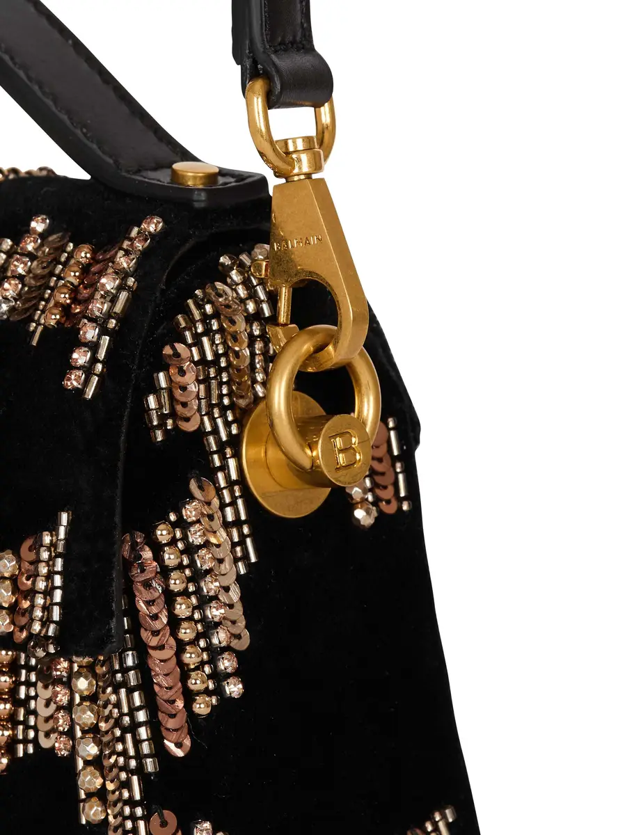 Balmain B-Buzz Dynasty bag in embroidered velvet | Thumbnail 6 Balmain B-Buzz Dynasty bag in embroidered velvet | Thumbnail 6