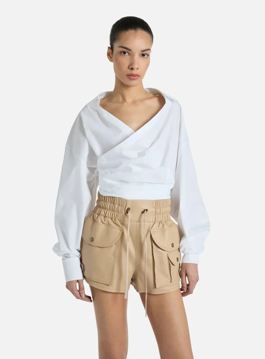 Balmain Draped cotton poplin shirt | Thumbnail 4 Balmain Draped cotton poplin shirt | Thumbnail 4