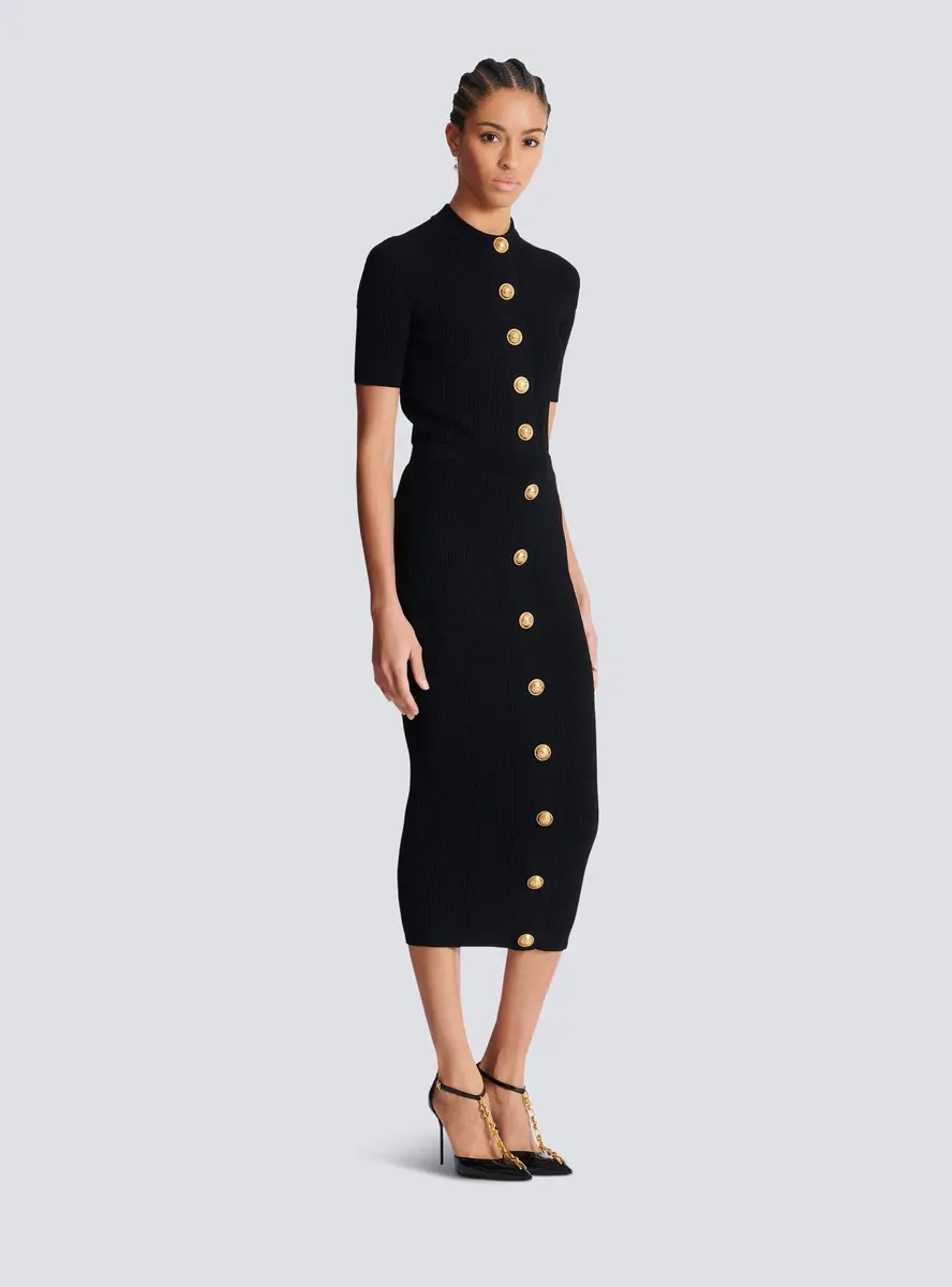 Balmain Cable-knit midi skirt | Thumbnail 3 Balmain Cable-knit midi skirt | Thumbnail 3