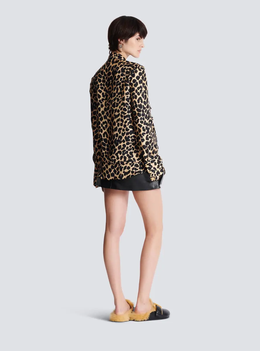 Balmain Leopard print ruffled shirt | Thumbnail 4 Balmain Leopard print ruffled shirt | Thumbnail 4