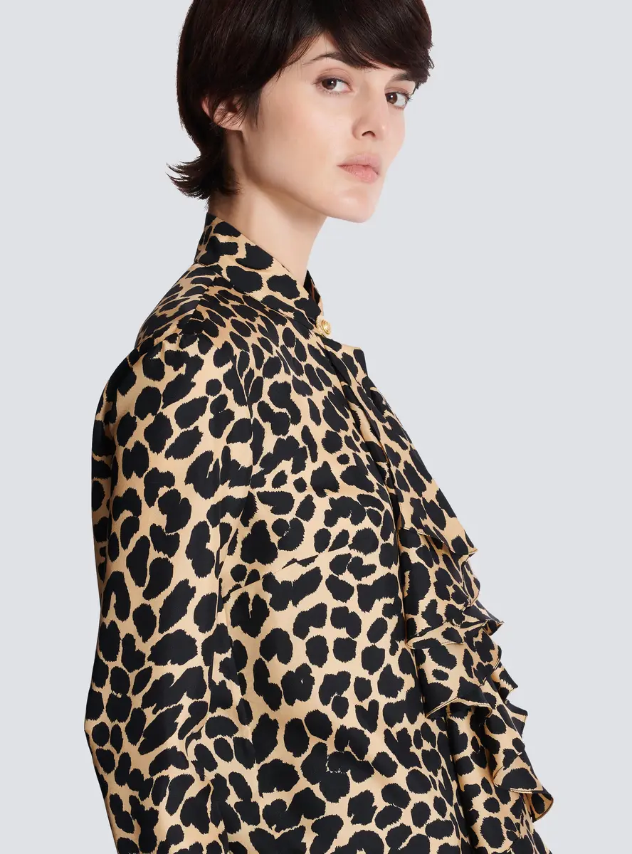 Balmain Leopard print ruffled shirt | Thumbnail 5 Balmain Leopard print ruffled shirt | Thumbnail 5