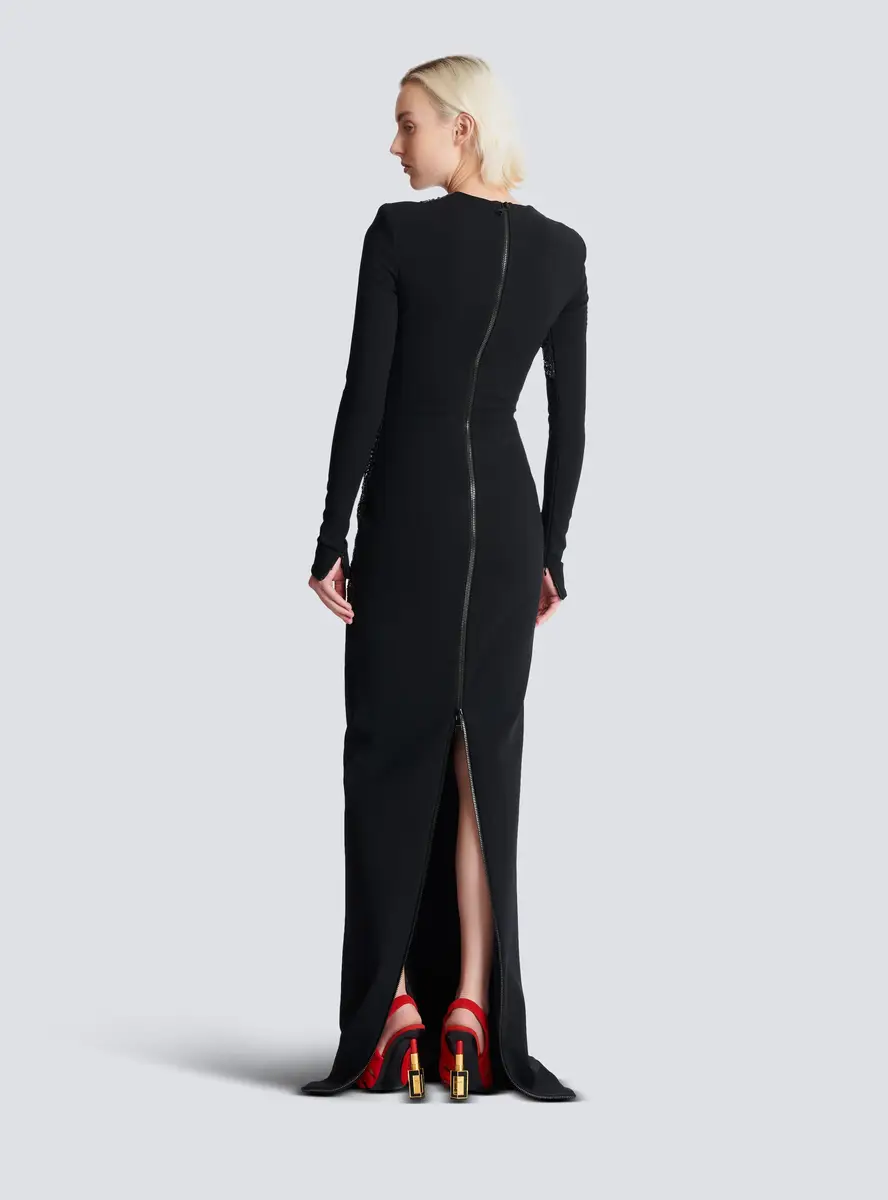 Balmain Long embroidered dress with Face motif | Thumbnail 4 Balmain Long embroidered dress with Face motif | Thumbnail 4
