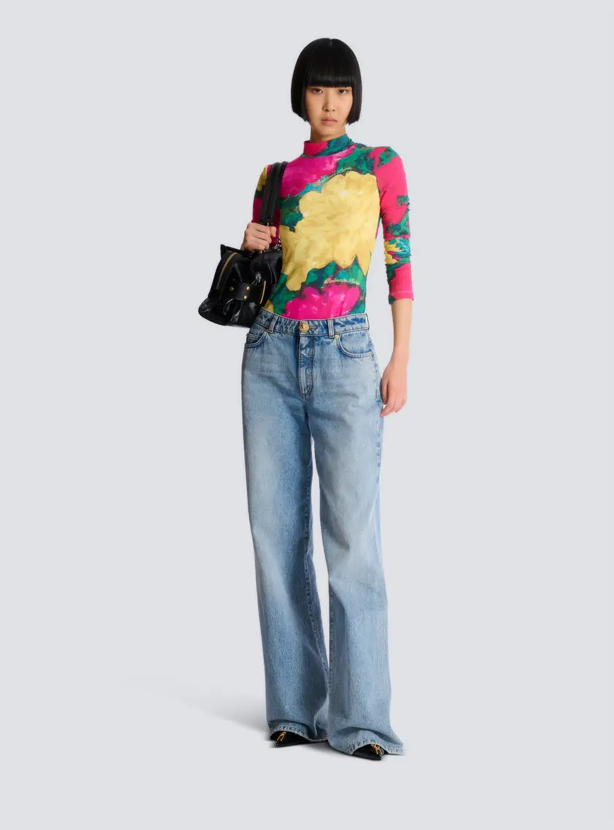 Balmain Printed high-neck top | Thumbnail 2