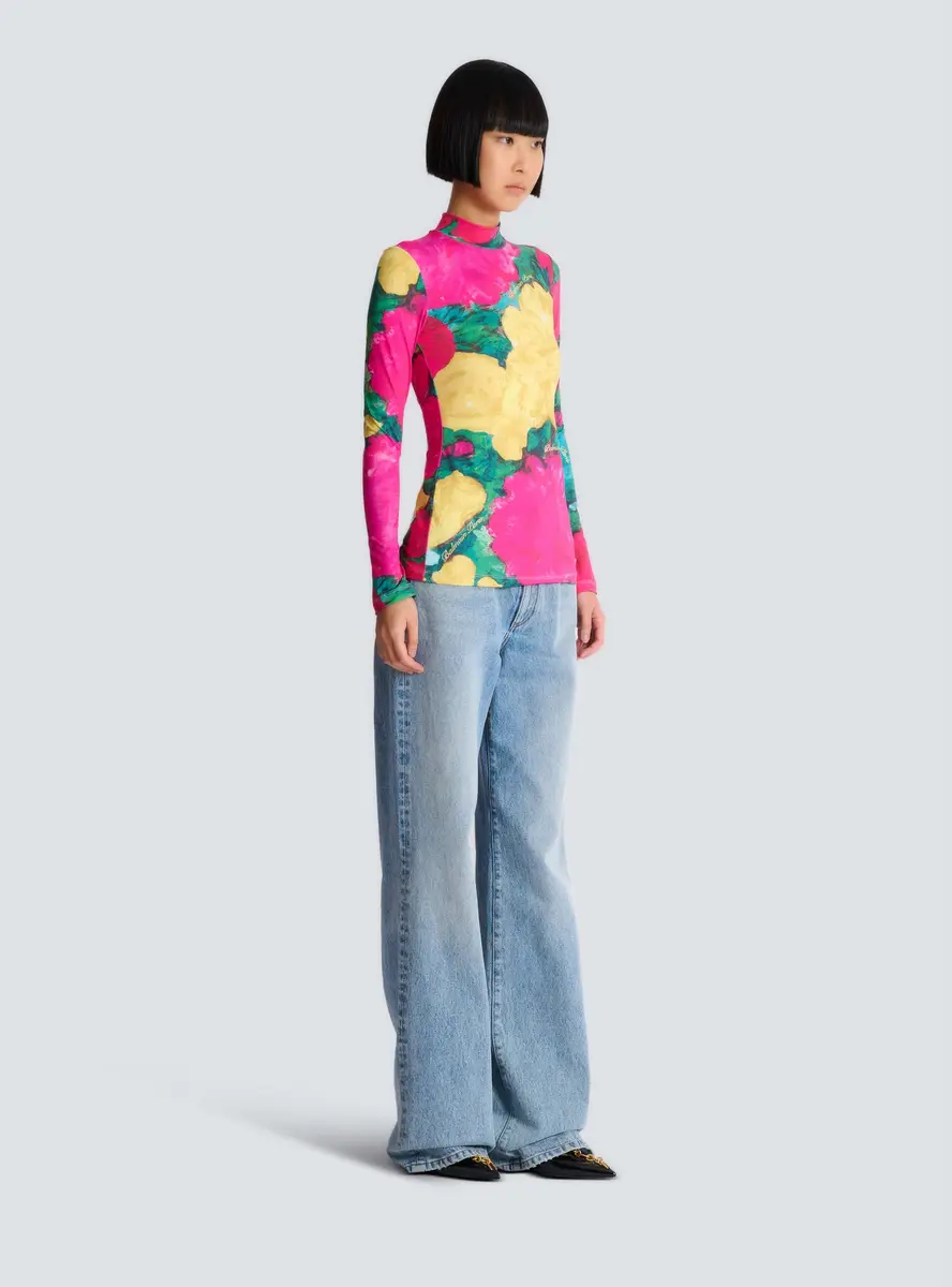 Balmain Printed high-neck top | Thumbnail 3