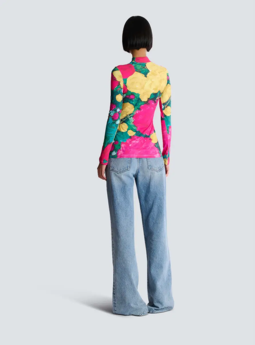 Balmain Printed high-neck top | Thumbnail 4