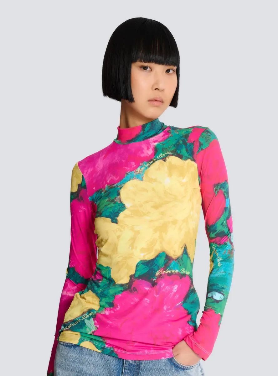 Balmain Printed high-neck top | Thumbnail 6