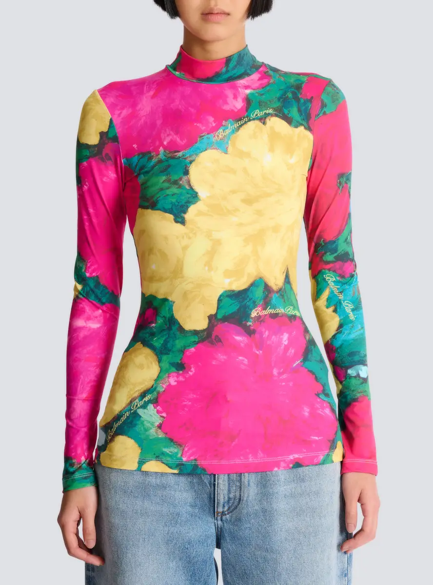 Balmain Printed high-neck top | Thumbnail 8
