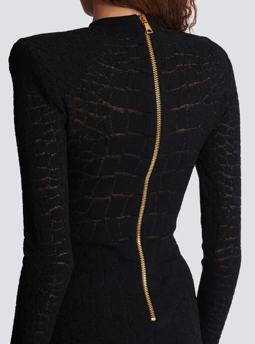 Balmain Short sequin dress in crocodile knit | Thumbnail 6 Balmain Short sequin dress in crocodile knit | Thumbnail 6
