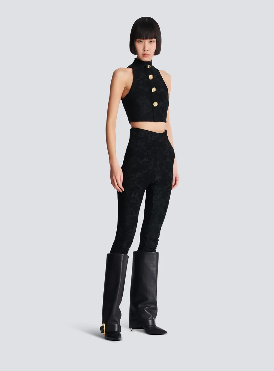 Balmain Baroque pattern buttoned top | Thumbnail 3