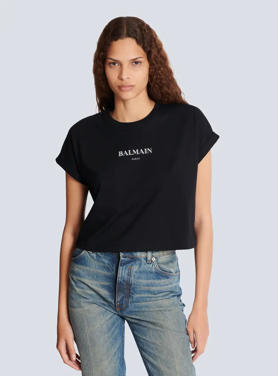 Balmain Cropped T-shirt with print | Thumbnail 5 Balmain Cropped T-shirt with print | Thumbnail 5