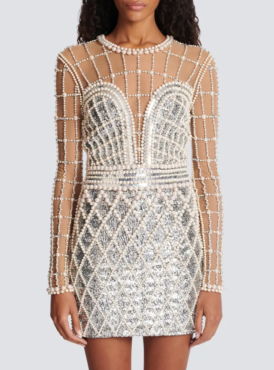 Balmain Short beaded dress | Thumbnail 8 Balmain Short beaded dress | Thumbnail 8